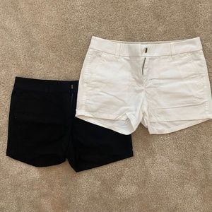 NWOT JCrew Factory Scalloped Shorts - Set of 2 Black and White - Size 0